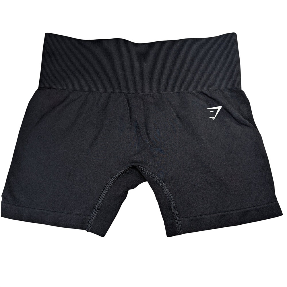 Gymshark Vital Seamless 2.0 Shorts Womens XS Black High Waisted Athletic Gym